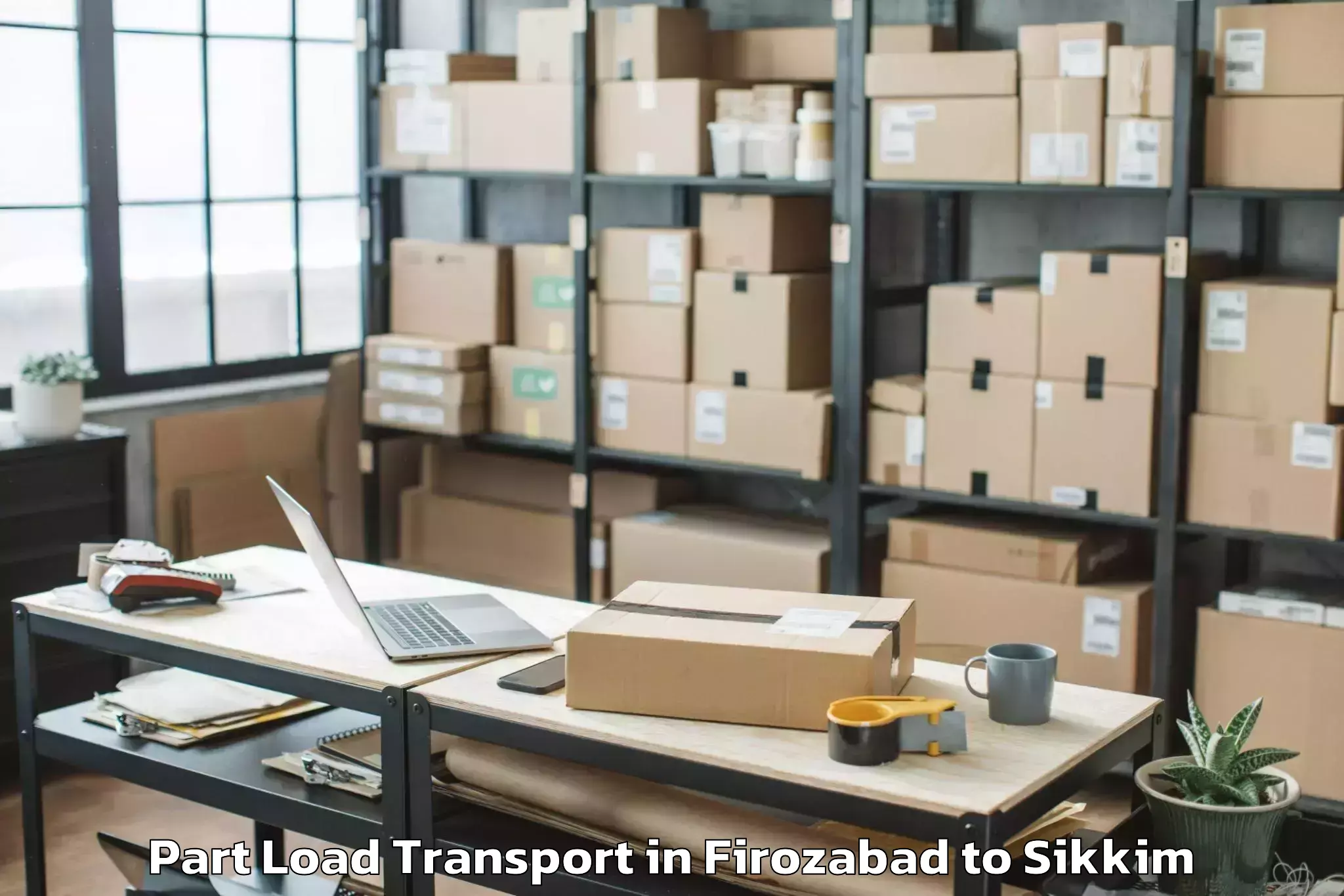 Leading Firozabad to Gangtok Part Load Transport Provider